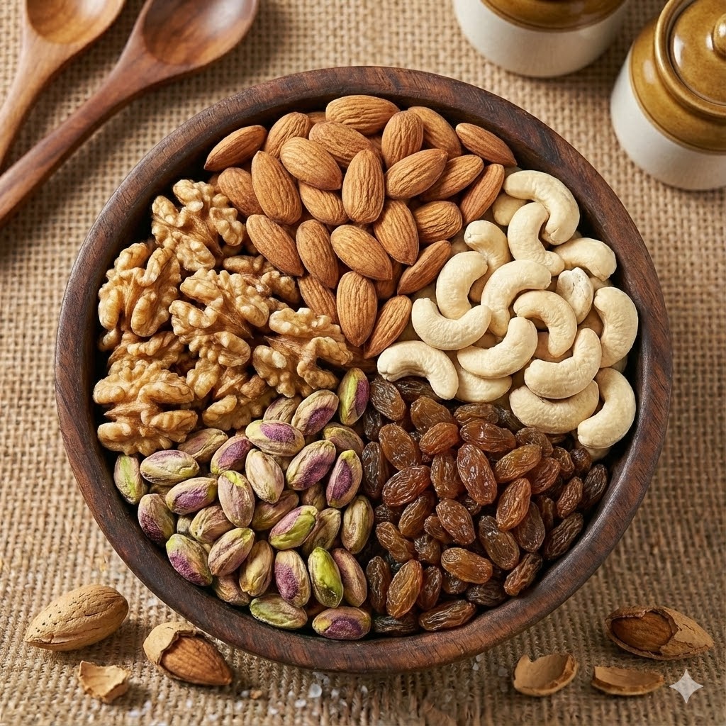 Buy premium quality dryfruits online including almonds, cashews, walnuts, pistachios, and raisins